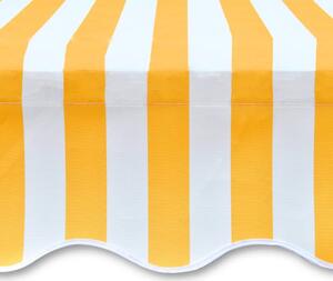 VidaXL narancssárga-fehér vászon napellenző tető 350 x 250 cm