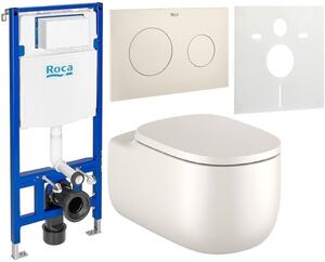 Set WC csésze Roca Beyond A3460B7650, beépíthető keret Roca Duplo A890070020, A801B8265B, A89018920B, A890063000