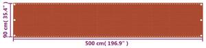 VidaXL narancssárga HDPE erkélyparaván 90 x 500 cm