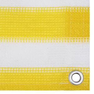 VidaXL sárga és fehér HDPE erkélyparaván 120 x 600 cm
