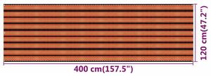 VidaXL többszínű HDPE erkélyparaván 120 x 400 cm