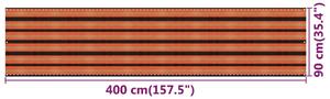 VidaXL többszínű HDPE erkélyparaván 90 x 400 cm