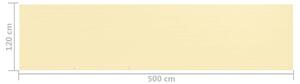 VidaXL bézs színű HDPE erkélytakaró 120 x 500 cm