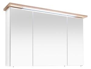 Fehér függő fürdőszoba szekrény tükörrel 115x72 cm Set 923 - Pelipal