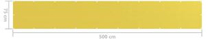 VidaXL sárga HDPE erkélytakaró 75 x 500 cm