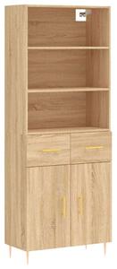 VIDAXL Sonoma Tölgy Fa Magasszekrény - 180 cm