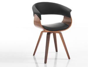 VISBY design szék - dió/fekete