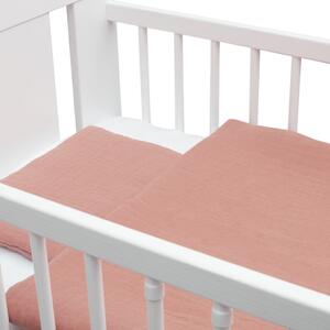Muszlin ágynemű szett töltettel New Baby 80x70 cm rózsaszín