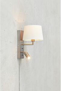 Fehér-ezüstszínű LED fali lámpa (hosszúság 28,5 cm) Como – Markslöjd