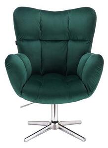 HR650CROSS Sötétzöld modern velúr szék