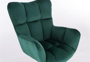 HR650K Sötétzöld modern velúr szék