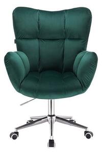 HR650K Sötétzöld modern velúr szék