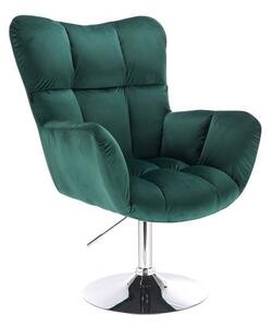 HR650N Sötétzöld modern velúr szék