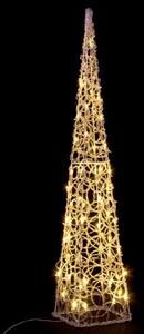 NEXOS Karácsonyi akril piramis 90 cm meleg fehér konektorba