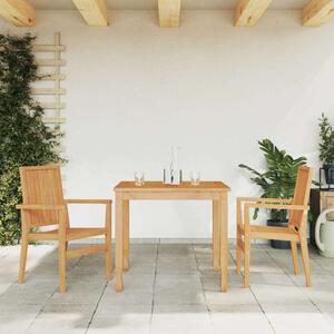 VidaXL 2 db tömör tíkfa rakásolható kerti szék 56,5x57,5x91 cm
