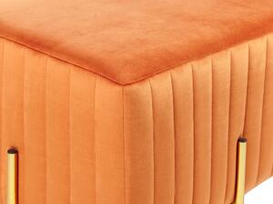 Narancssárga bársony ülőpad 89 x 45 cm DAYTON