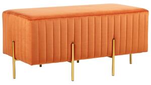 Narancssárga bársony ülőpad 89 x 45 cm DAYTON