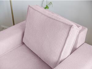 SMART világos rózsaszín kordbársony szék