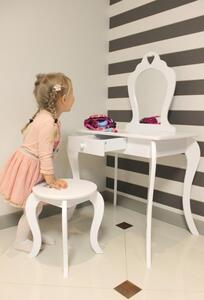 Modern fehér fésülködőasztal gyerekeknek