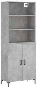 Modern Magas Szekrény - Beton Szürke - 69,5x34x180 cm