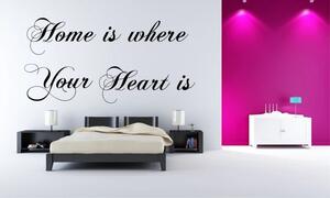 Fali matrica HOME IS WHERE YOUR HEART IS 50 x 100 cm