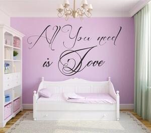 Fali matrica ALL YOU NEED IS LOVE 50 x 100 cm