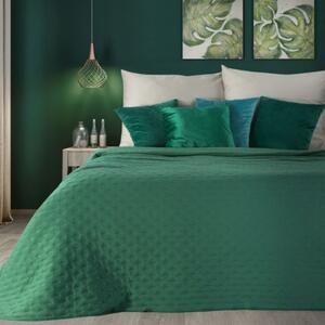 Zöld egyszínű ágytakaró finom mintával Szélesség: 170 cm | Hossz: 210 cm