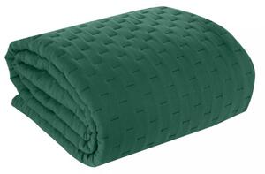Zöld egyszínű ágytakaró finom mintával Szélesség: 220 cm | Hossz: 240cm