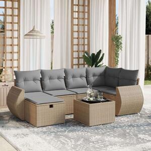 VidaXL Polyrattan Kerti Ülőgarnitúra - 7 részes