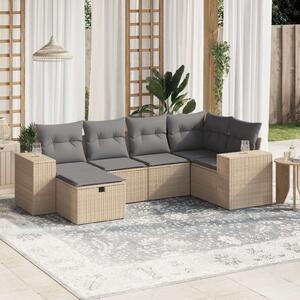 VidaXL Polyrattan Kerti Ülőgarnitúra - 6 részes