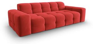 Piros bársony kanapé 222 cm Kendal – Micadoni Home