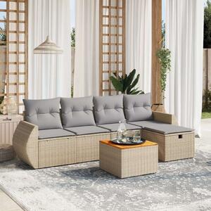 VidaXL Polyrattan Kerti Ülőgarnitúra - 6 részes