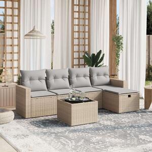 VidaXL Polyrattan Kerti Ülőgarnitúra - 6 részes