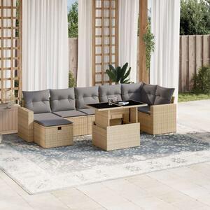VidaXL Polyrattan Kerti Ülőgarnitúra - 8 részes - Bézs