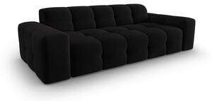 Fekete bársony kanapé 222 cm Kendal – Micadoni Home