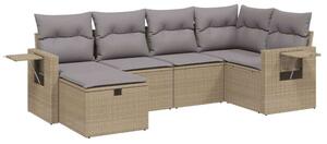 VidaXL Polyrattan Kerti Ülőgarnitúra - 6 részes - Bézs