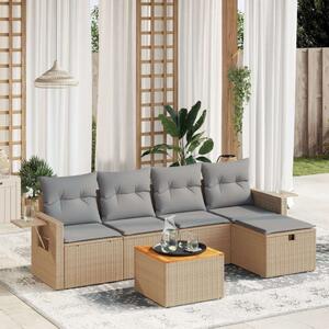 Polyrattan Kerti Ülőgarnitúra - 6 részes