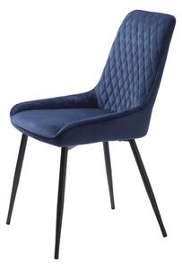 Kék bársony étkezőszék Milton – Unique Furniture