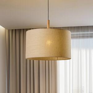 TK Lighting Deva Nature lógó világítás, 1 izzós, textil árnyék, dimmelhető, Nappali / Étkező, Textil / szövet / selyem, Skandináv