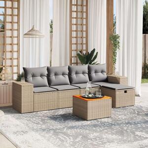 VidaXL Polyrattan Kerti Ülőgarnitúra - 6 részes