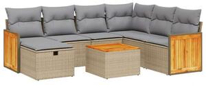 VidaXL Polyrattan Kerti Ülőgarnitúra - 8 részes
