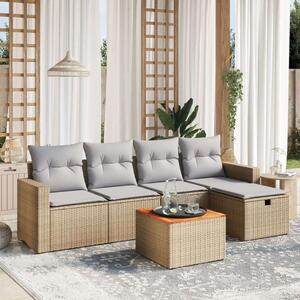 VidaXL Polyrattan Kerti Ülőgarnitúra - 6 részes