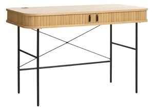 Íróasztal tölgyfa dekorral 60x120 cm Nola – Unique Furniture
