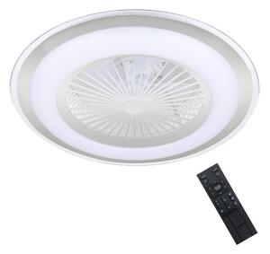 Milagro LED Dimmelhető mennyezeti lámpa ventilátorral ZONDA LED/48W/230V ezüst + távirányító MI1976