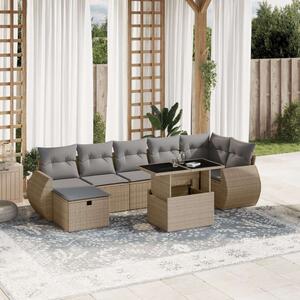 VidaXL Polyrattan Kerti Ülőgarnitúra - 8 részes - Bézs