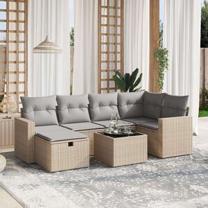VidaXL Polyrattan Kerti Ülőgarnitúra - 7 részes