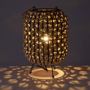 Fekete-natúr színű asztali lámpa (magasság 30 cm) – Casa Selección