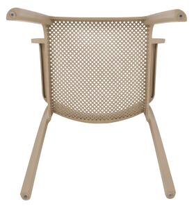 KONDELA Rakásolható szék, szürkésbarna taupe/műanyag, FRENIA