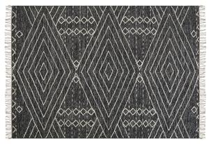 Fekete és fehér pamutszőnyeg 160 x 230 cm KHENIFRA