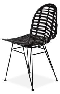 Rattan kerti szék K337 - fekete